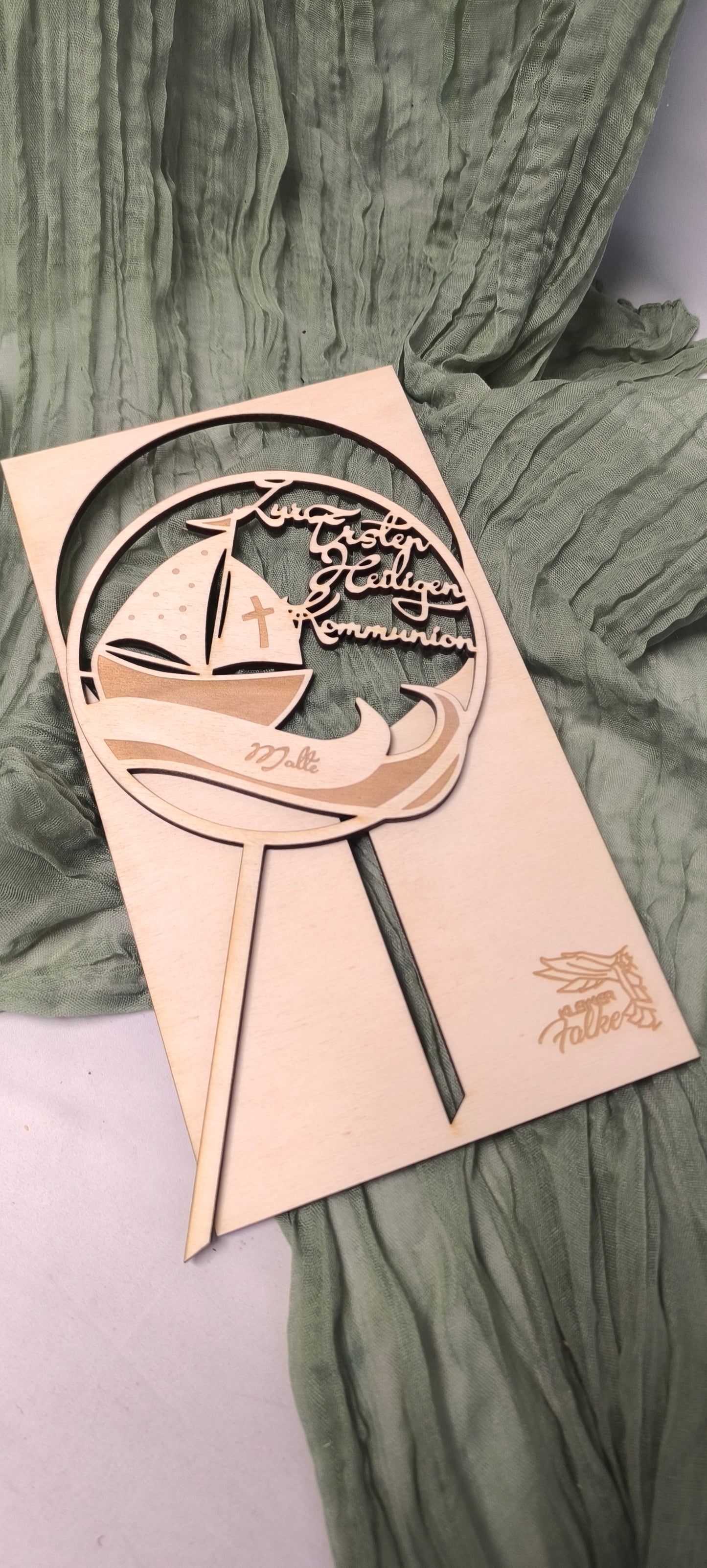 Caketopper Kommunion - Schiff - Zur Ersten Heiligen Kommunion