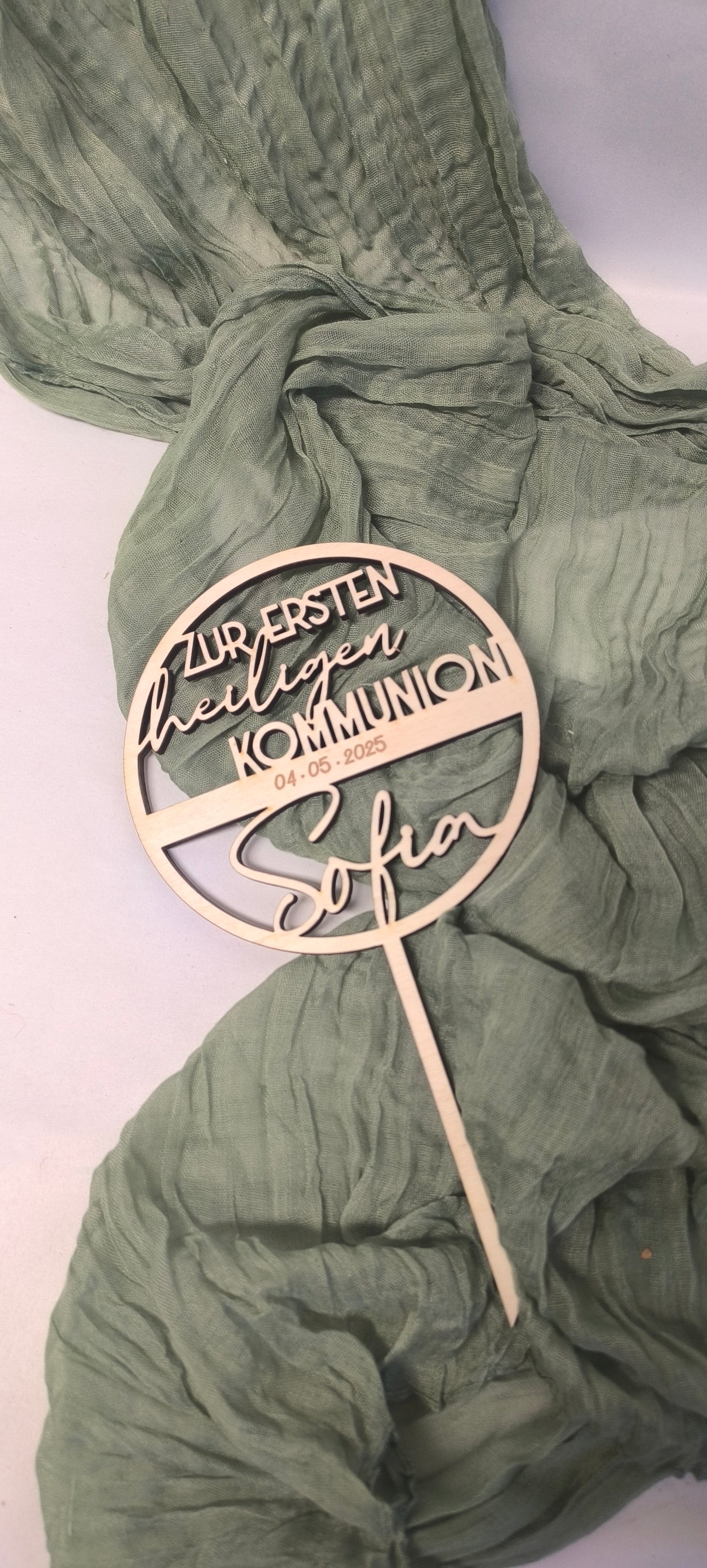 Caketopper Kommunion - Kreisrahmen - Zur Ersten Heiligen Kommunion