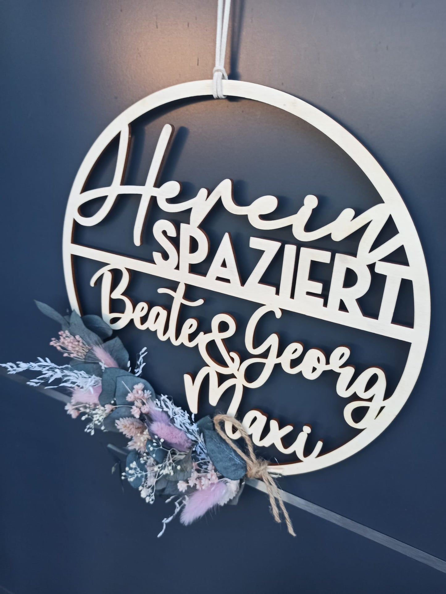 Floralhoop Türkranz - Hereinspaziert - personalisiert