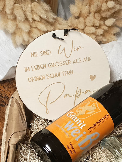 Scheibe - Nie sind wir größer als auf deinen Schulter Papa