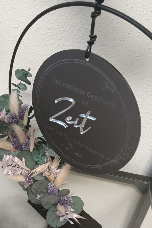 Scheibe 3D - Das schönste Geschenk ist Zeit