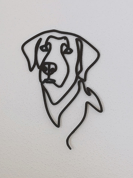 Wandbild - LineArt Hund
