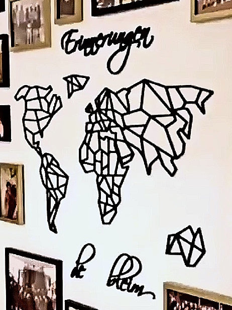 Wandbild - Weltkarte Origami