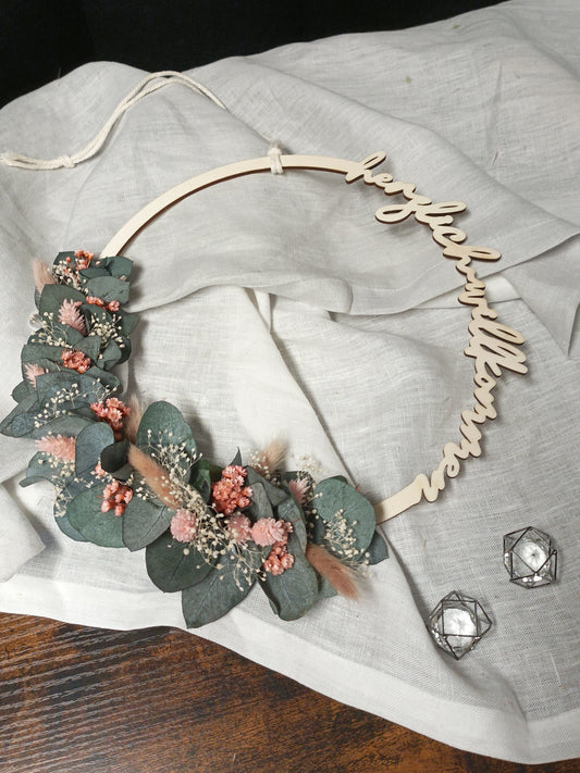 Floralhoop Türkranz - Herzlich Willkommen - außen